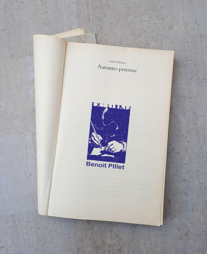 PERSONALIZED EX LIBRIS STAMP - Writing Hands