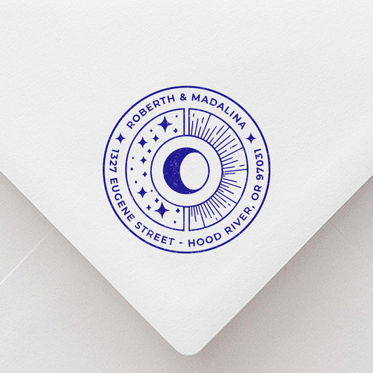 Personalized Address Stamp Celestial