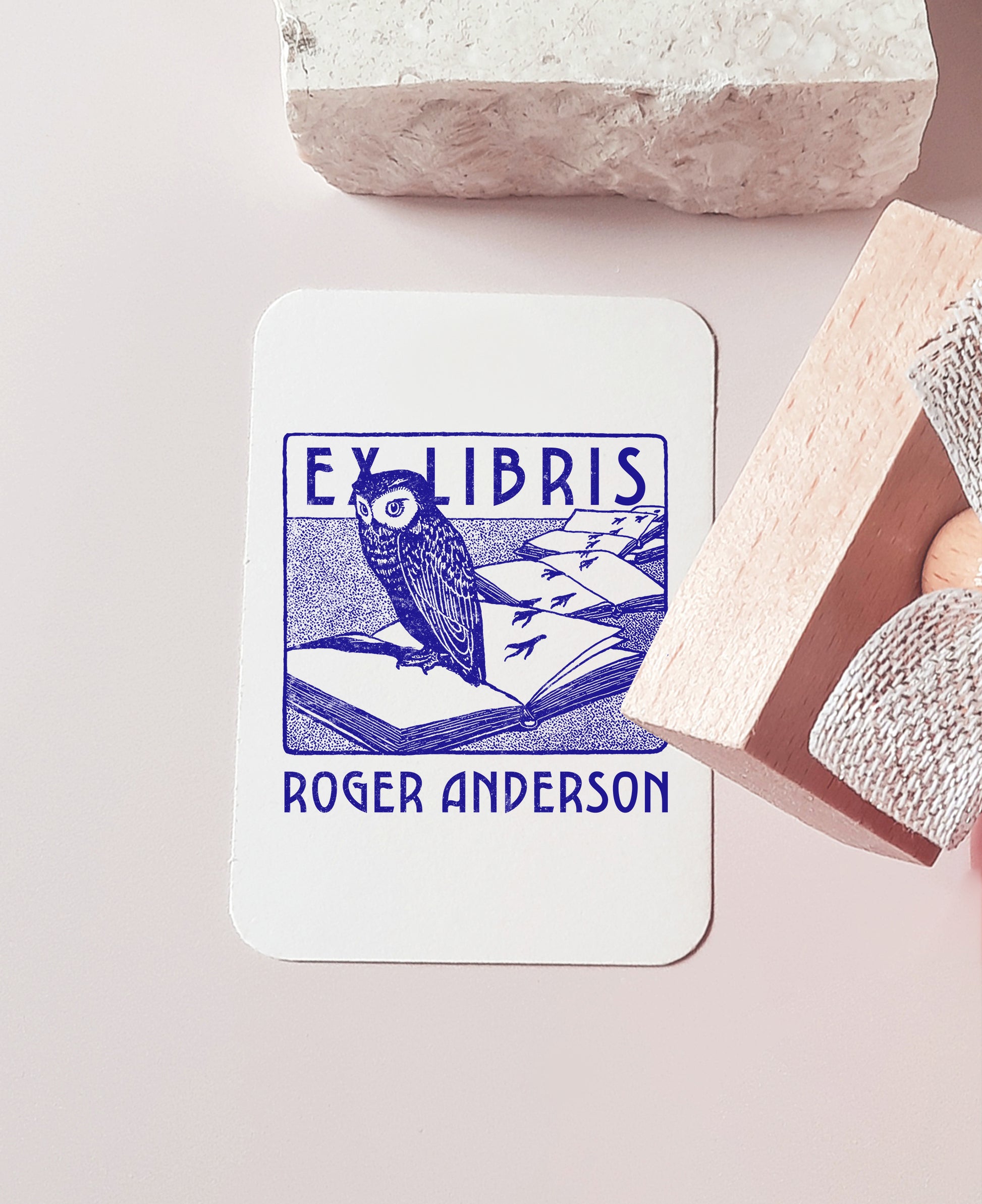 Custom Bookplate Owl Design