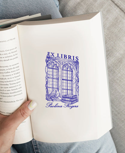 Medieval Window BookLover Gift Gothic Pigeon Ex Libris Bookish Collectible Library Stamp Dark Academia
ex libris stamp
personalized stamp
book lover gift
library bookplate
unique book stamp
gothic book gift
manuscript stamp
bibliophile gift
custom bookplate
dark academia
bookish gift idea
pigeons couple
medieval window