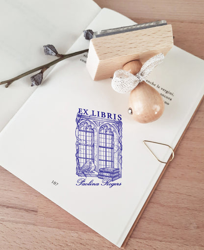 Medieval Window BookLover Gift Gothic Pigeon Ex Libris Bookish Collectible Library Stamp Dark Academia
ex libris stamp
personalized stamp
book lover gift
library bookplate
unique book stamp
gothic book gift
manuscript stamp
bibliophile gift
custom bookplate
dark academia
bookish gift idea
pigeons couple
medieval window
