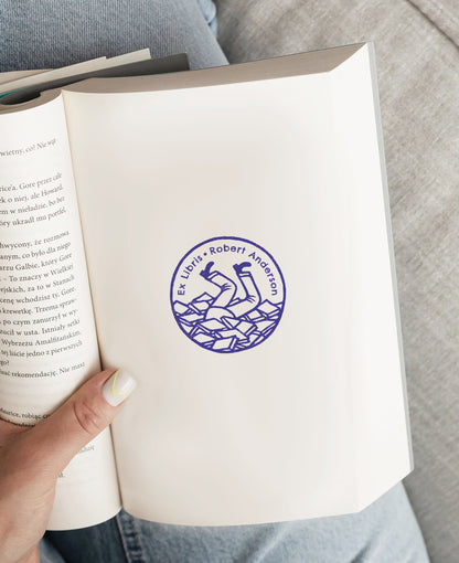 PERSONALIZED EX LIBRIS STAMP - Sea of Books