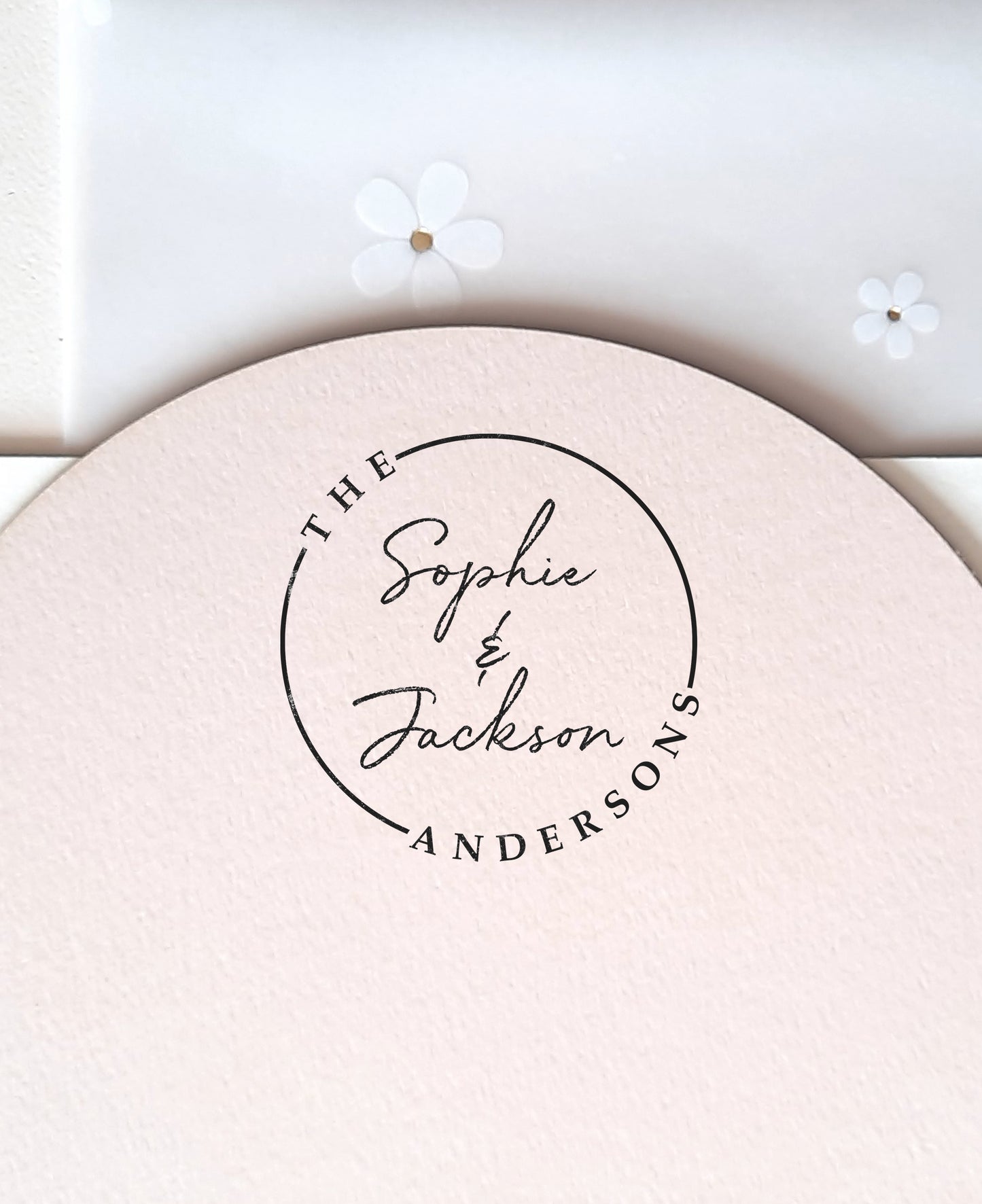 PERSONALIZE WEDDING STAMP - Round Modern
