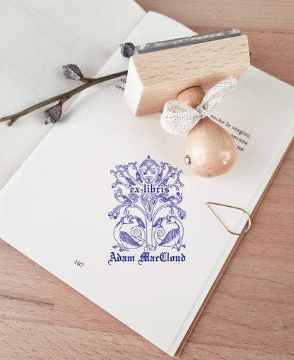 Personal Library Book Stamp Medieval Manuscript Illustration Book Lover Gift for Man Ex Libris Dragon & Dove Bookplate Collectibleex libris stamp
book lover gift
library bookplate
unique book stamp
bibliophile gift
bookish gift
book gift for him
gift for man
gothic frame ex libris
personal library
medieval manuscript
medieval illustration
dragon doves stamp