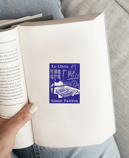 PERSONALIZED EX LIBRIS STAMP - By the Light