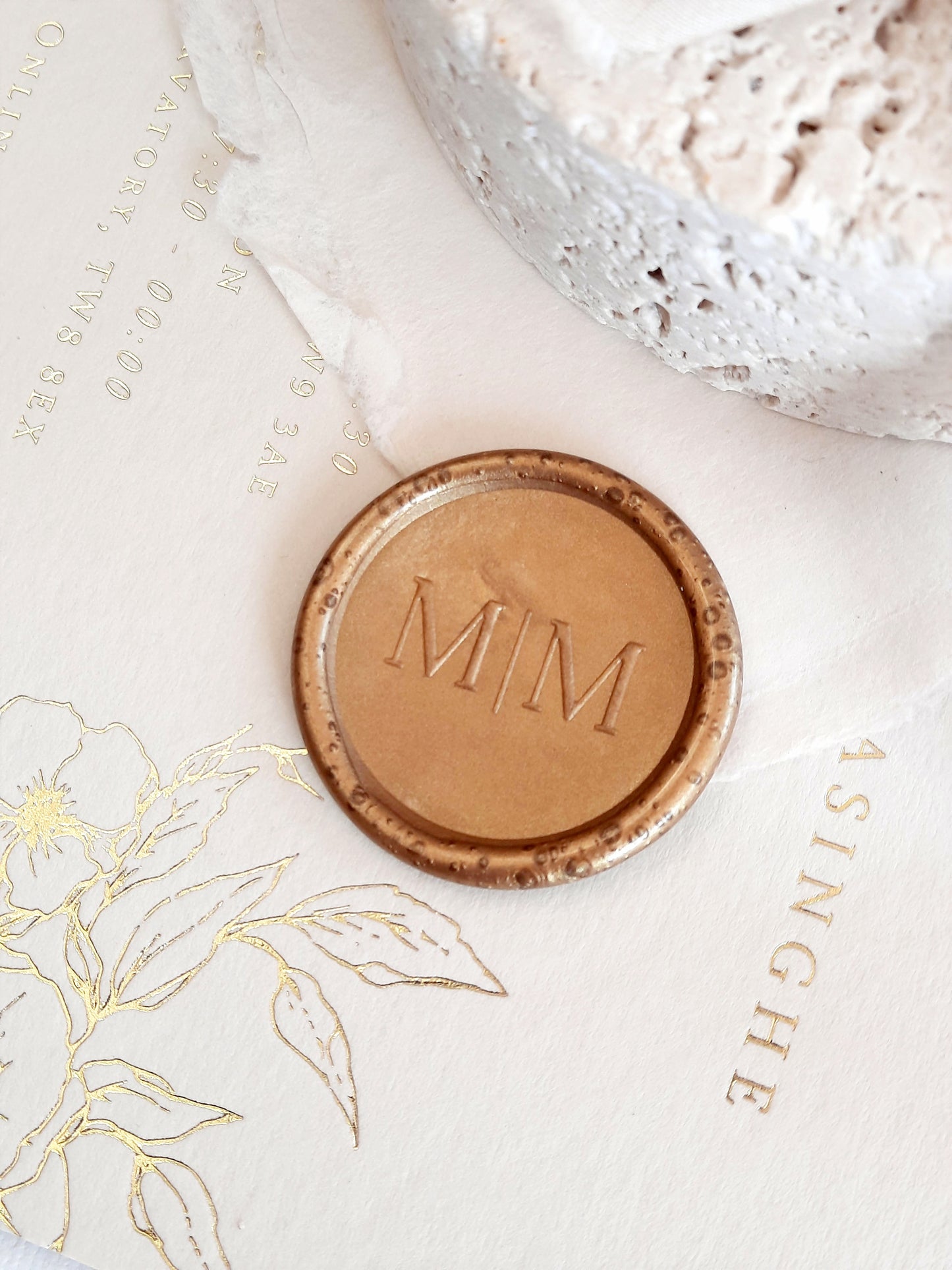 Elegant wax seal stickers for stationery 