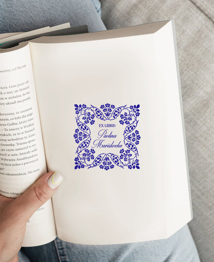 PERSONALIZED EX LIBRIS STAMP - Liberty Wreath