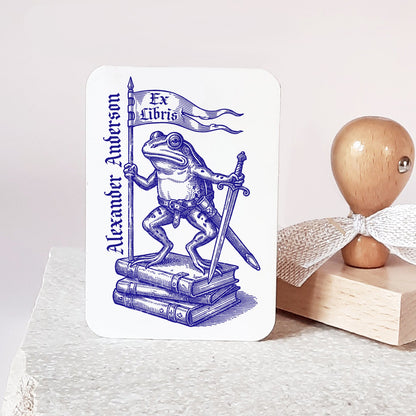 Huzzah Frog Book Stamp Renaissance Faire Frog Ex Libris Medieval Fantasy BookLover Gift for Man Collectible Bookplate Sward Library Stamp
ex libris stamp
personalized stamp
book lover gift
library bookplate
unique book stamp
bibliophile gift
collectible stamp
bookish gift
book gift for him
huzzah frog book stamp
goblincore
Medieval Fantasy BookLover Gif
knight frog library stamp
