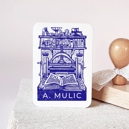 PERSONALIZED EX LIBRIS STAMP - Typography
