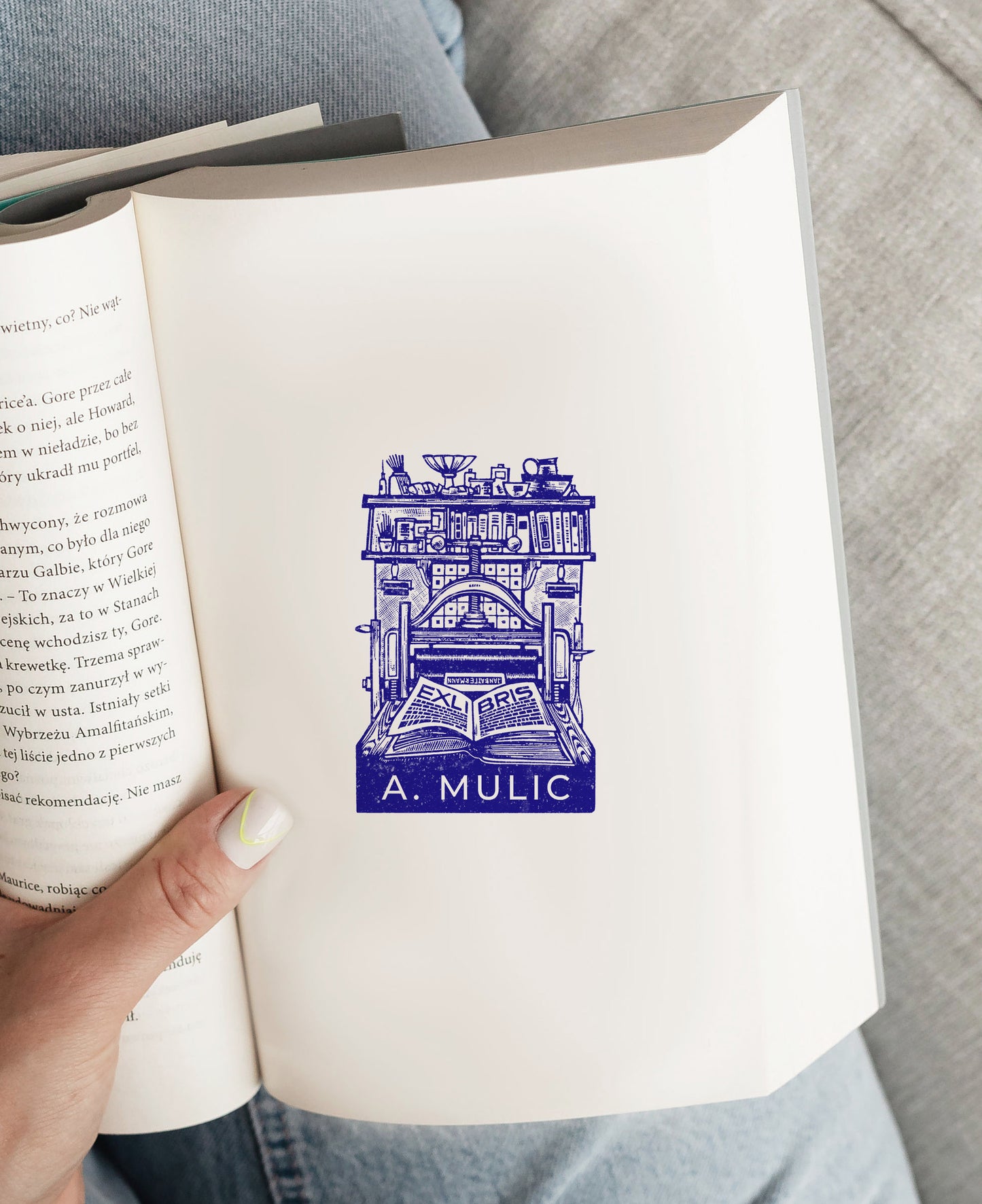 PERSONALIZED EX LIBRIS STAMP - Typography