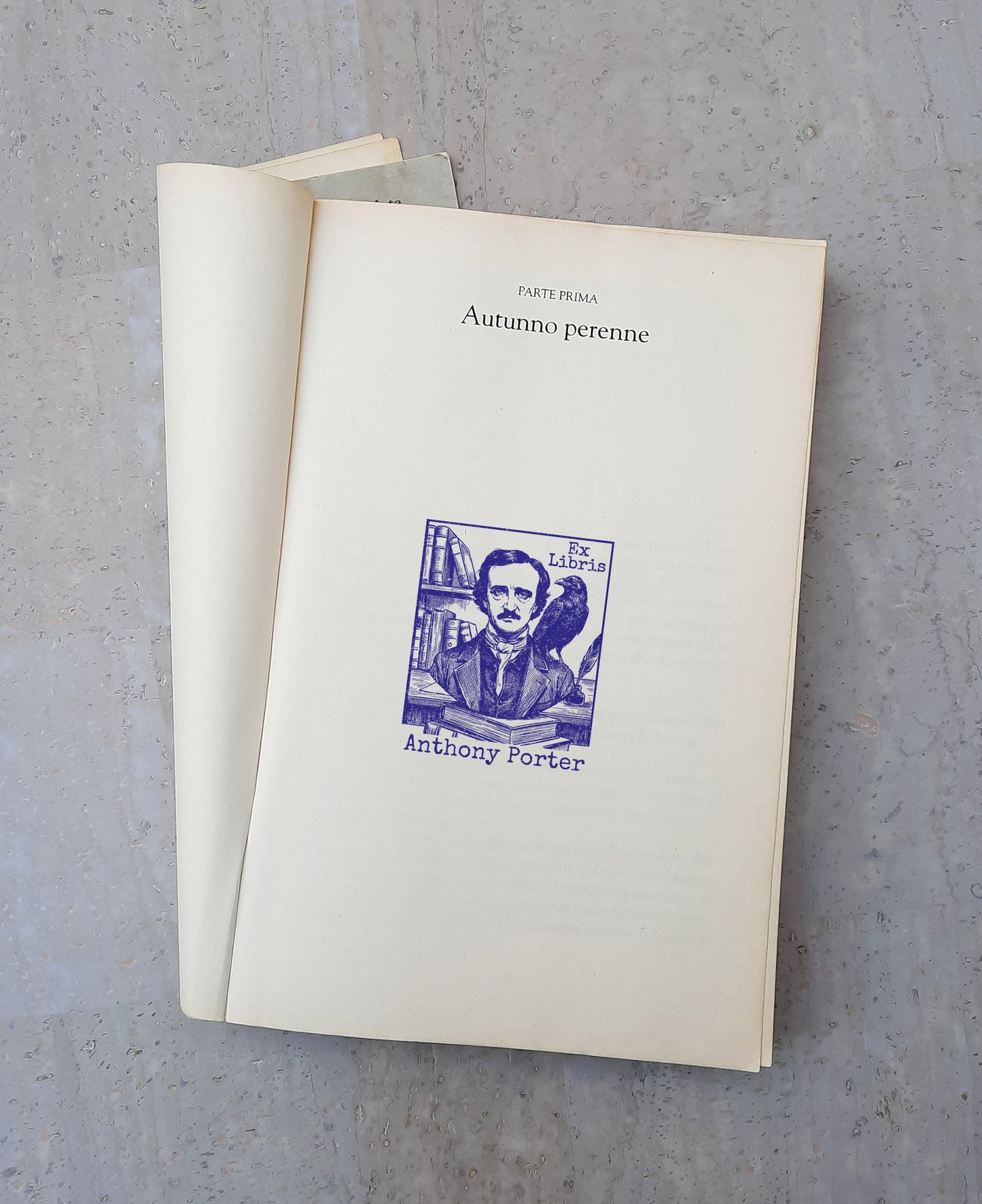 PERSONALIZED EX LIBRIS STAMP - Edgar Allan Poe