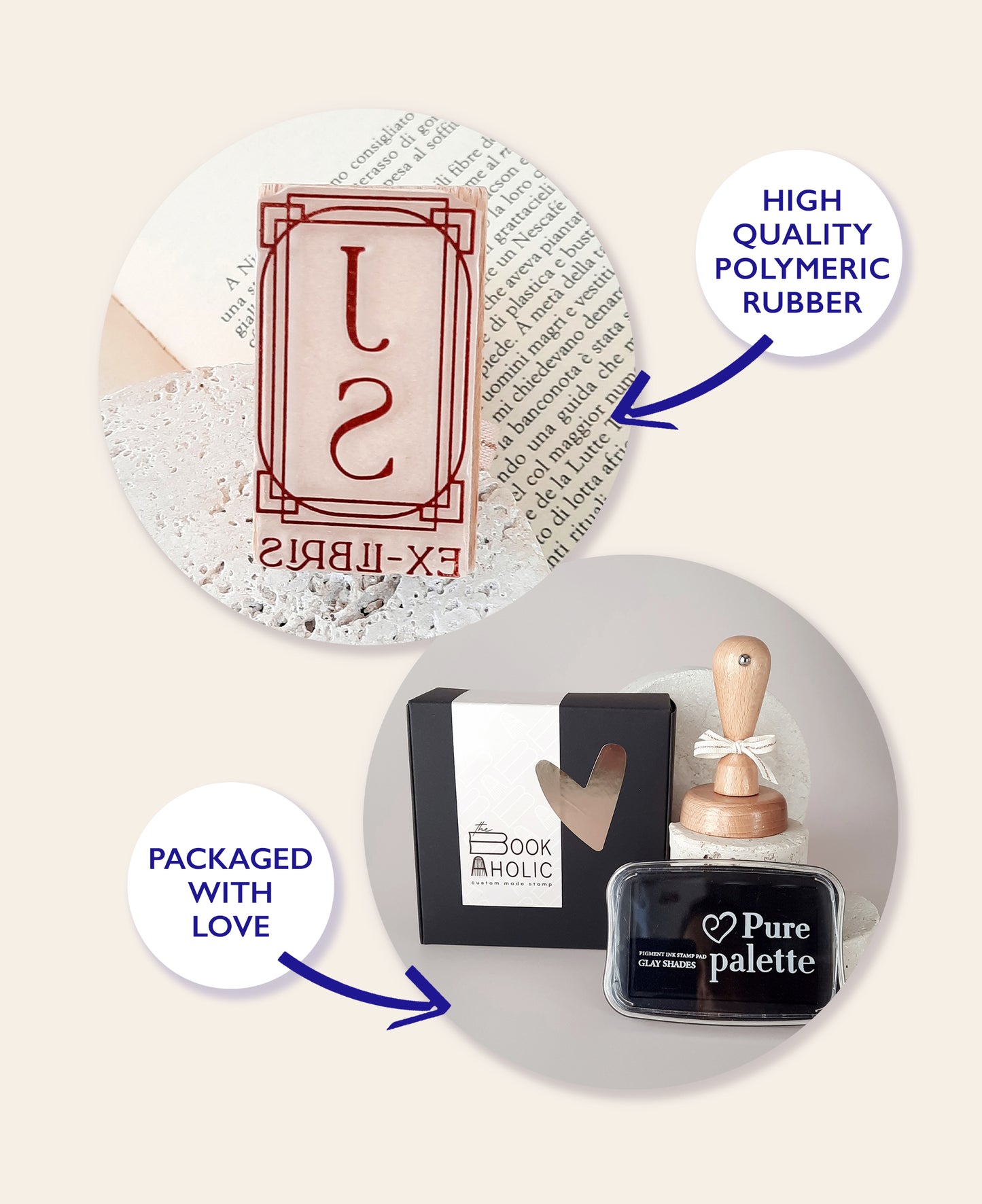 PERSONALIZED EX LIBRIS STAMP  - Apple Tree