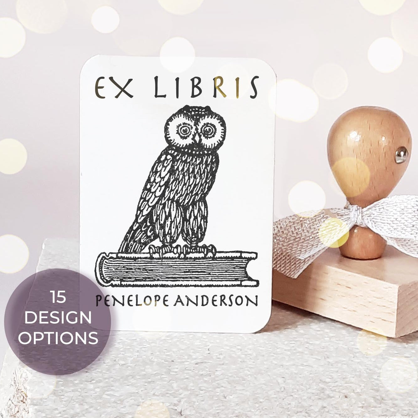 from the library of
ex libris stamp
personalized gift
book lover gift
reader gift
custom book stamp
book stamper
birthday gift idea
wooden stamp
this book belongs to
book lover gift box
owl ex libris
owl book stamp