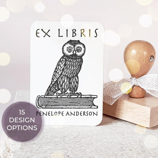 from the library of
ex libris stamp
personalized gift
book lover gift
reader gift
custom book stamp
book stamper
birthday gift idea
wooden stamp
this book belongs to
book lover gift box
owl ex libris
owl book stamp