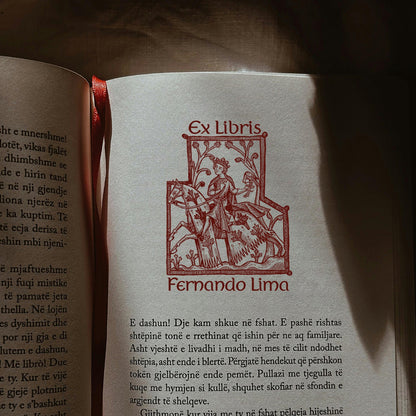 PERSONALIZED EX LIBRIS STAMP - Medieval Knight