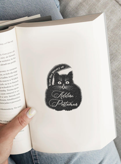 PERSONALIZED EX LIBRIS STAMP - Cats