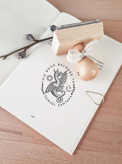 PERSONALIZED EX LIBRIS STAMP - Dragon
