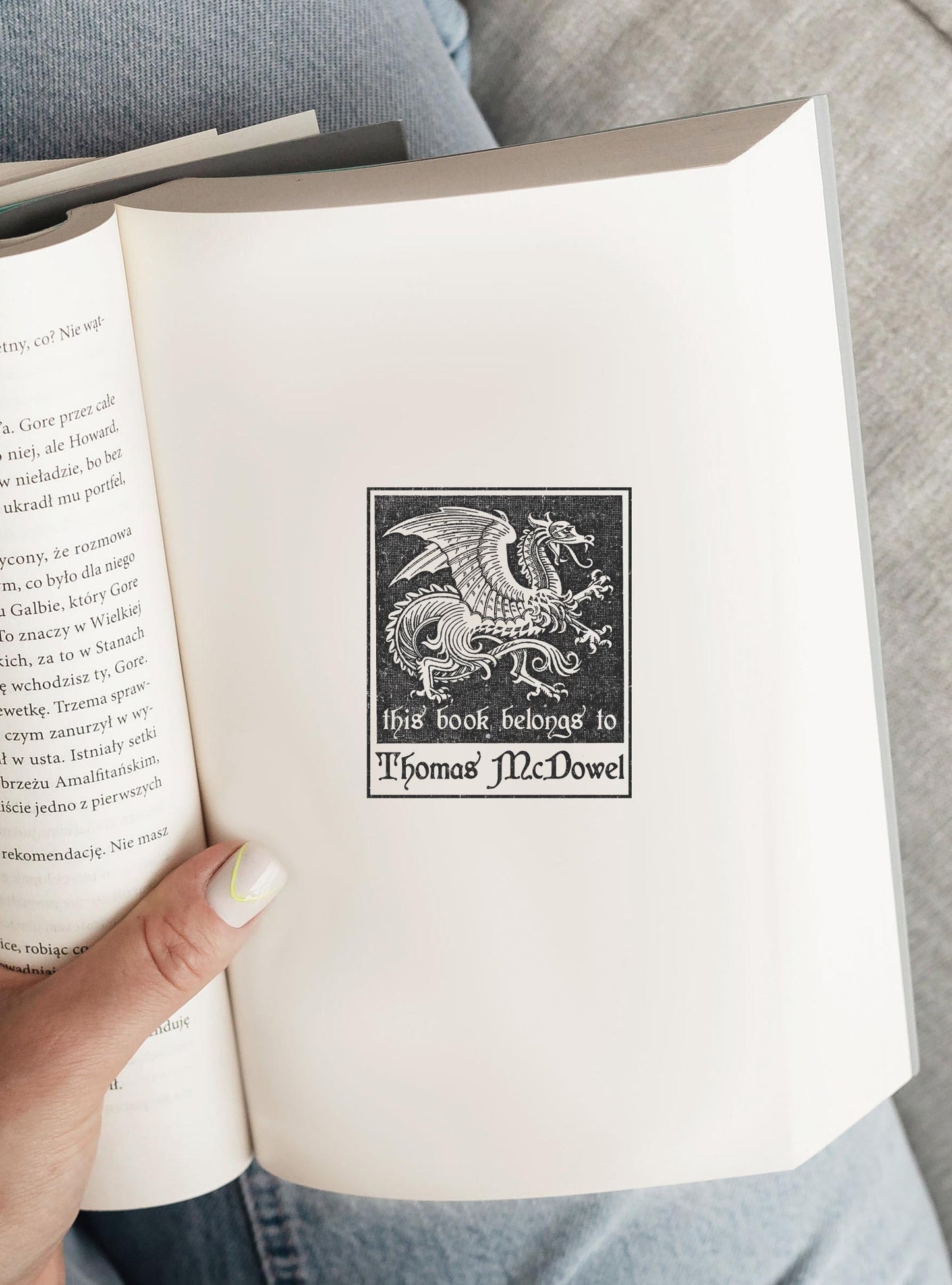 PERSONALIZED EX LIBRIS STAMP - Dragon