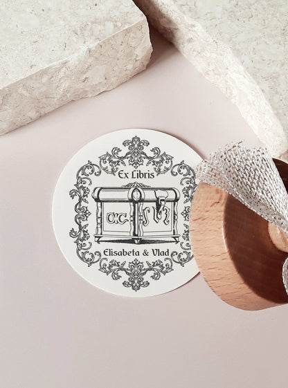 PERSONALIZED EX LIBRIS STAMP - Music Box
