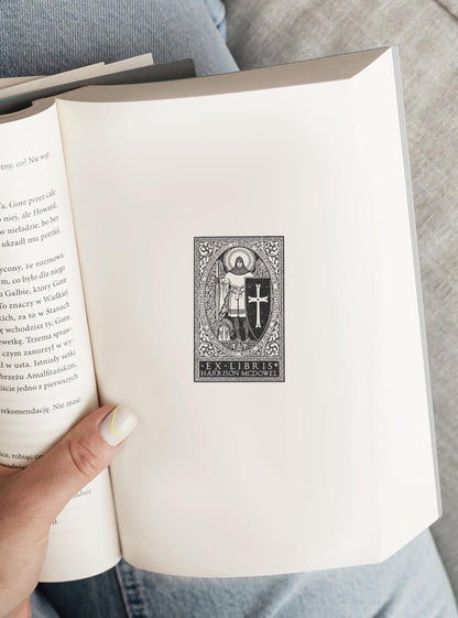 PERSONALIZED EX LIBRIS STAMP - Knight