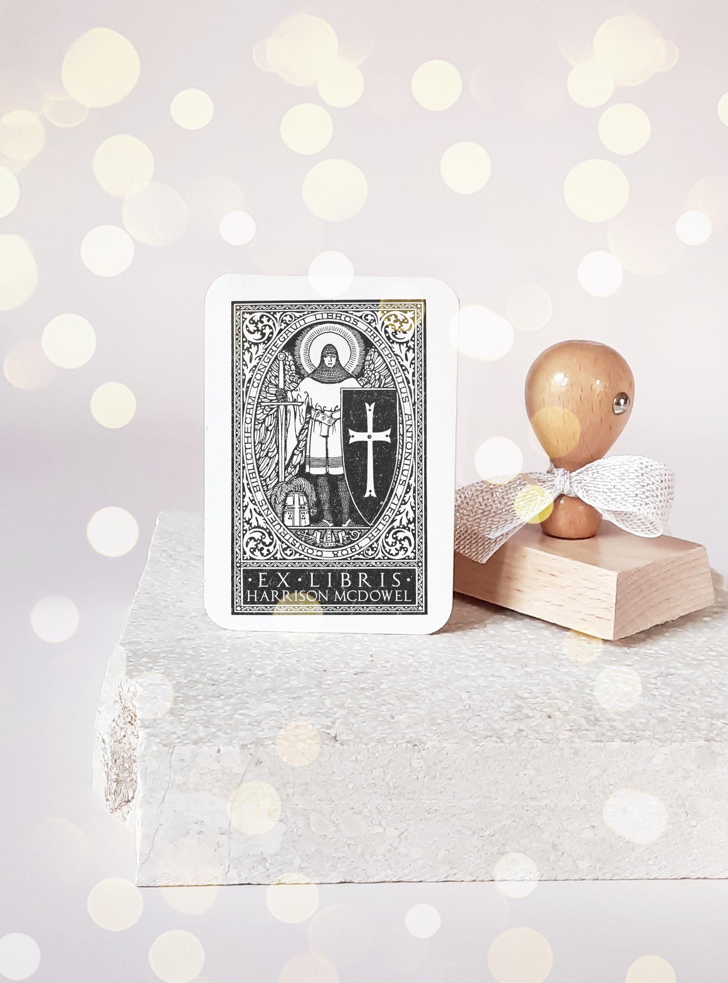 PERSONALIZED EX LIBRIS STAMP - Knight