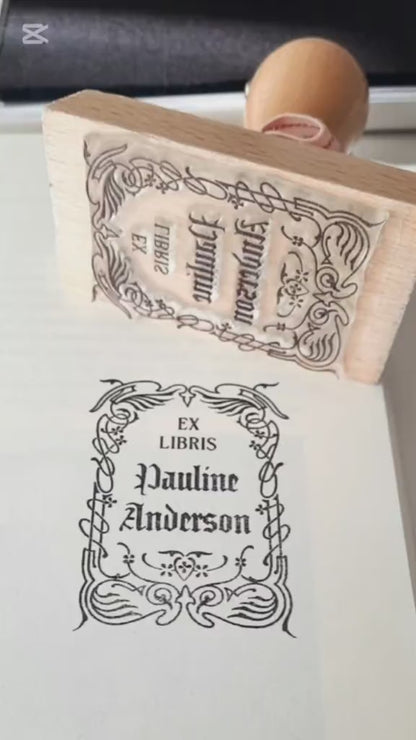 PERSONALIZED EX LIBRIS STAMP - Cats